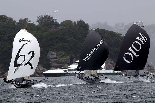 Spinnaker action earlier this season - Australian 18ft Skiff Nationals © Frank Quealey /Australian 18 Footers League http://www.18footers.com.au
